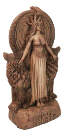 Red Clay Finish Pagan Wicca Deity Hecate With She Dogs Triple Goddess Figurine