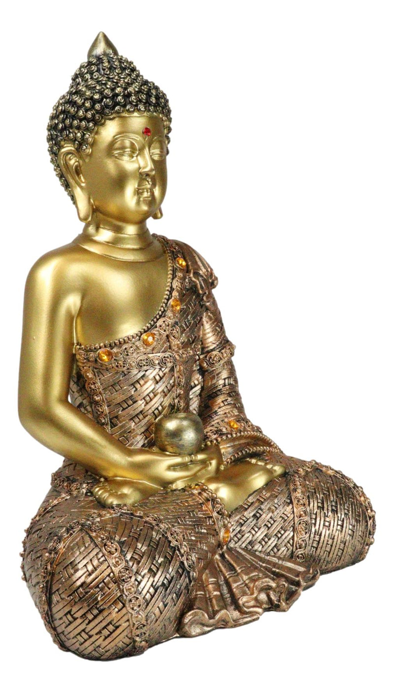 Eastern Enlightenment Buddha Shakyamuni Sitting in Meditation Mudra Figurine