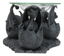 Fantasy Trio Gargoyle Dragons in Eggs Hatchling Candle Oil Burner Figurine