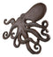 Cast Iron Nautical Marine Deep Sea Octopus Wall Decor Plaque Coastal Ocean Beach