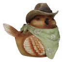 Set of 2 Western Howdy Cowboy and Cowgirl Birds with Hat And Scarf Piggy Bank