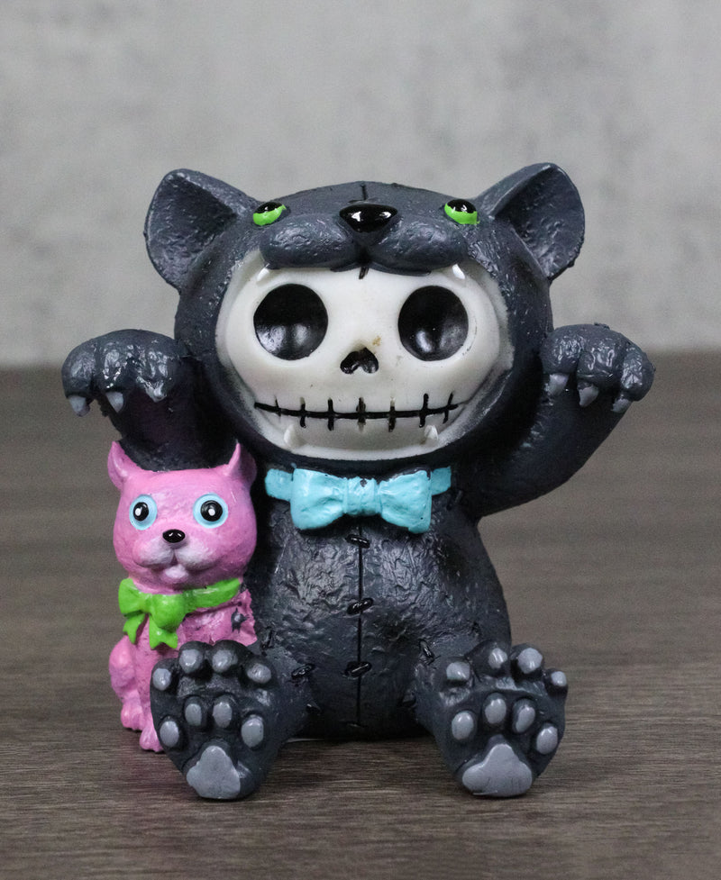 Furry Bones Basheera Voodoo Skeleton With Pink Panther Doll Figurine Collectible