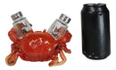 Nautical Marine Red Stone Crab Salt and Pepper Shakers Holder Figurine Set