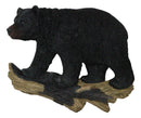 Large Rustic Western Wildlife Black Bear On Tree Branch Wall Sculpture 21"L