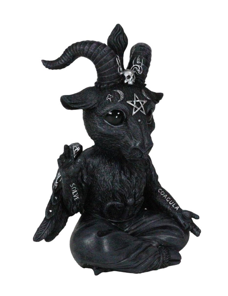 Cultic Fiends Winged Baphomet Sabbatic Goat Triple Moon Pentagram Figurine