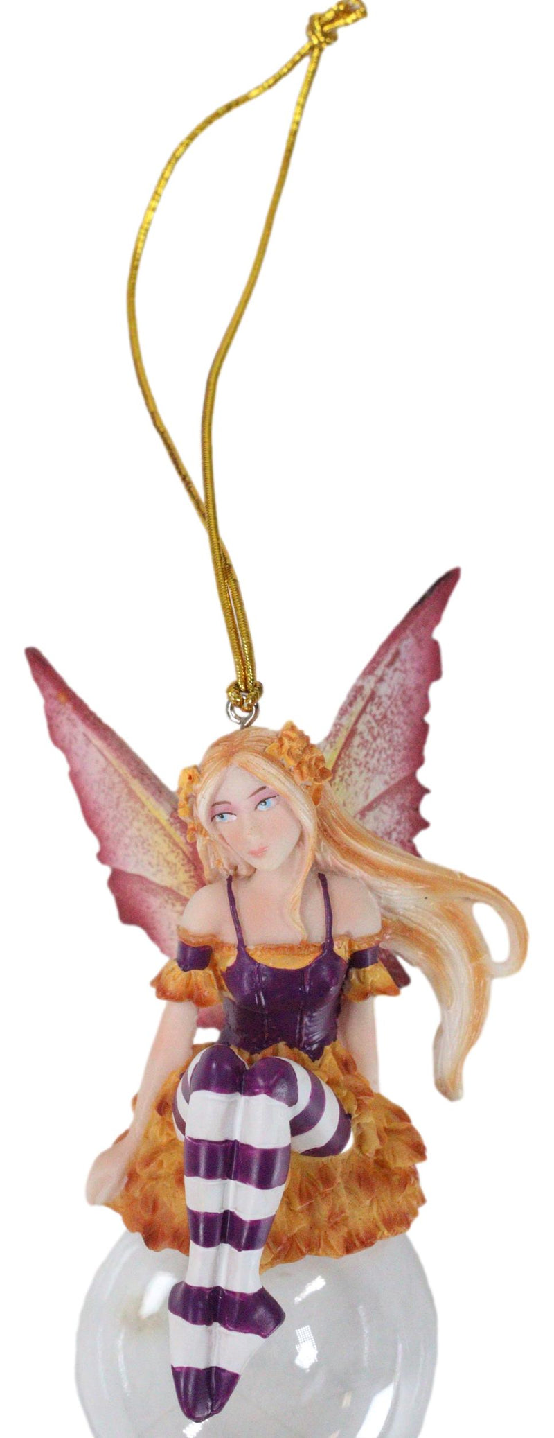 Autumn Cassia Bubble Rider Fairy Hanging Ornament Amy Brown Holiday Collection