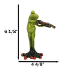 Classical Strings Symphony Green Toad Frog Playing The Violin Figurine