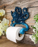 Nautical Marine Ocean Blue Sea Octopus Tentacles Wall Toilet Paper Holder