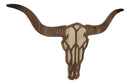 Rustic Western MDF Wood Longhorn Cow Skull Cutout Wall Decor Plaque 29.25"L