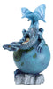 Celestial Solar Galaxy Planet Earth Terrestrial Guardian Blue Dragon Figurine