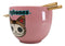 Furrybones Maneki Neko Cat Skeleton Pink Porcelain Bowl With Chopsticks Set