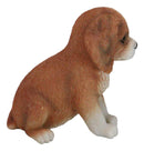 Adorable Tricolor Cavalier King Charles Spaniel Puppy Dog Breed Figurine 6"L