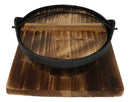 Cast Iron Japanese Sukiyaki Shabu Nabe Personal Cooking Hot Pot With Trivet 8"D