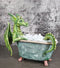 Amy Brown Whimsical Green Diva Dragon Immersing In Bubbly Bath Tub Figurine