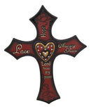 Rustic Western Love Hope Amazing Grace Lord Hear My Prayer Wall Cross Decor