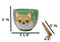 Green Japanese Shiba Inu Dog Ceramic Donburi Ramen Soup Bowl With Chopsticks Set