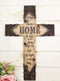 Rustic Tuscany Bless This Home Oh Lord We Pray Tooled Scrollwork Wall Cross