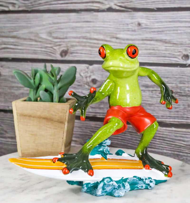 Classical Strings Symphony Green Toad Frog Playing The Violin Figurine