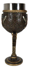 Viking Berserker Warrior Wine Goblet Chalice With Dragon Longship Boat Stem