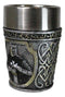 Pack of 4 Black Cloak Medieval Templar Crusader Knight Shot Glasses Set of 4