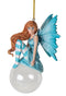 Blue Delphine Bubble Rider Fairy Hanging Ornament Amy Brown Holiday Collection