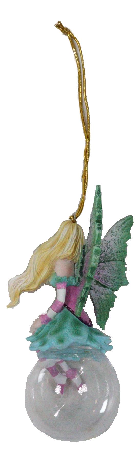 Spring Blossom Bubble Rider Fairy Ornament Amy Brown Holiday Collection Accent