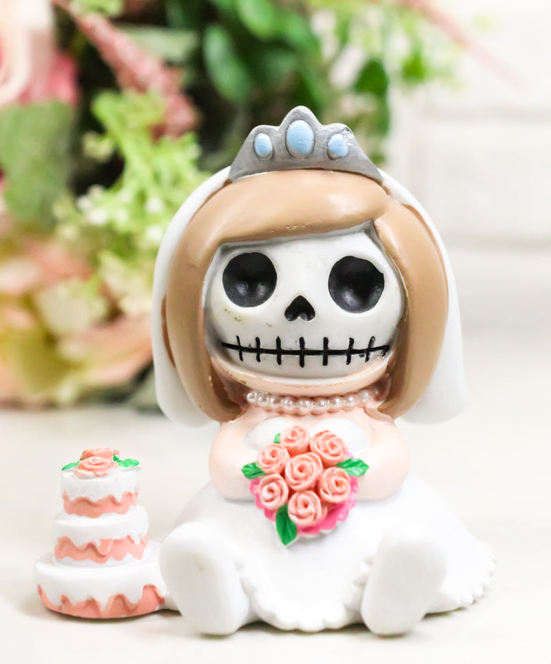 Set Of 2 Mr And Mrs Furrybones Bride Groom Wedding Skeleton Furrybones Figurines