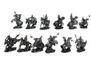 Set of 12 Mini Armored Knights On Horses And Medieval Castle Drawbridge Display