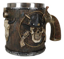 Rustic Western Wild West Captain Sheriff Cowboy With Cow Skull Coffee Mug Cup