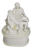 Ebros Gift White Catholic La Pieta Cremation Urn Devotional Figurine 14.75"Tall 300 Cubic Inches Capacity Bottom Load Feature