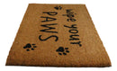 Wipe Your Paws Pet Friends Coir Coconut Fiber Welcome Floor Mat Doormat