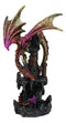 Red Sentinel Dragon On Rocky Mountain Top Stonewall Castle Home Decor Figurine