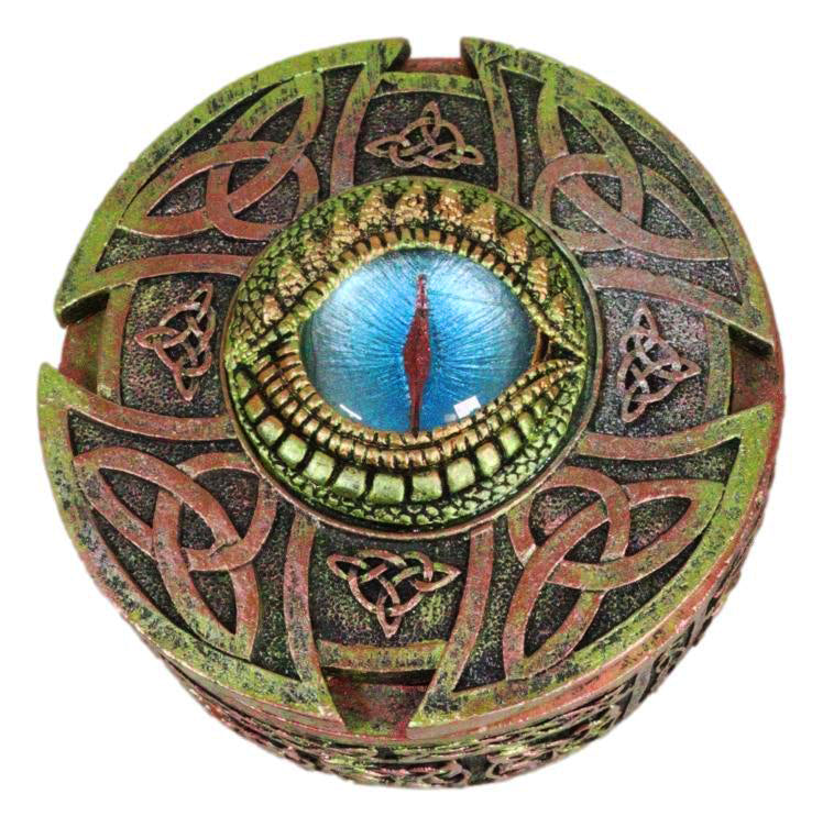 Eye Of The Dragon Celtic Sacred Knotwork Triskele Decorative Trinket Jewelry Box