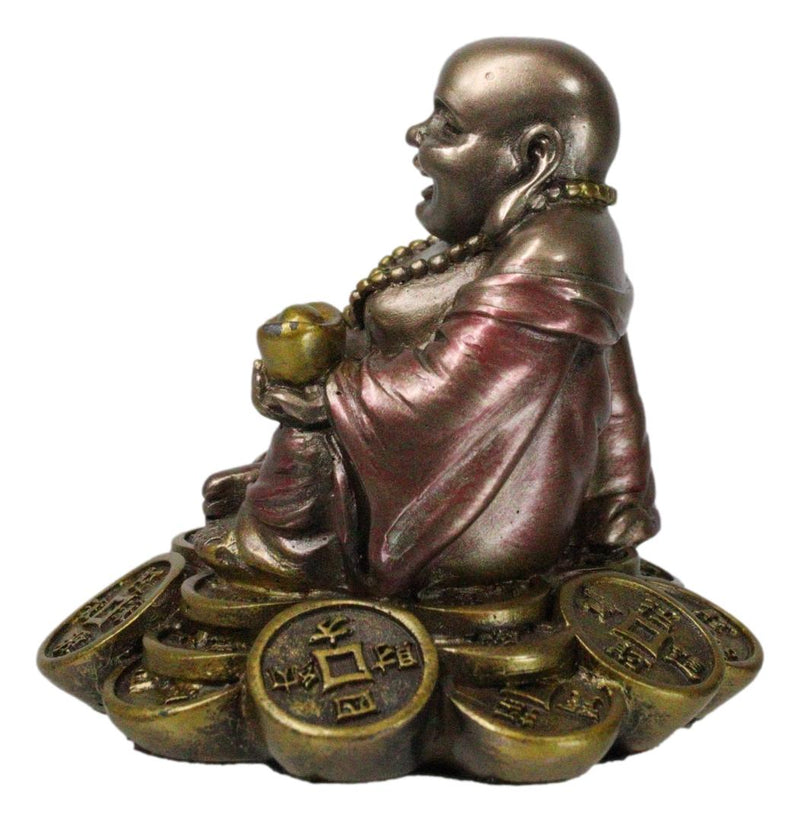 Bodhisattva Maitreya Buddha Ajita Holding Golden Nugget Mini 3" Tall Figurine