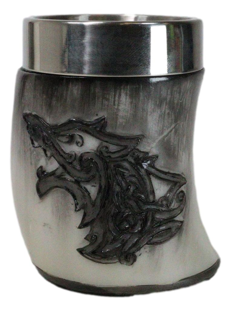 Set Of 2 Norse Mythology Viking Wolf Fenrir Enemy Of The Gods Shot Glasses