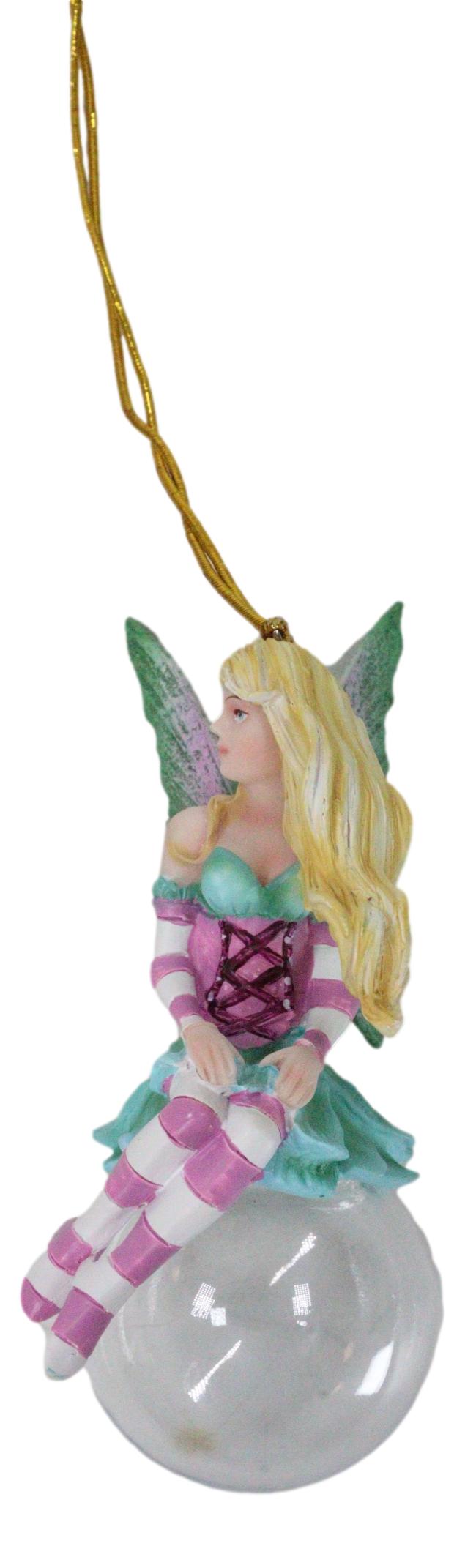 Spring Blossom Bubble Rider Fairy Ornament Amy Brown Holiday Collection Accent