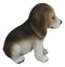 Realistic Adorable Sitting Tri Color Beagle Dog Puppy Home Decor Figurine 6"L