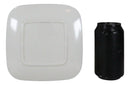 Contemporary 6.5" Square White Jade Melamine Salad Dessert Plates Pack Of 12