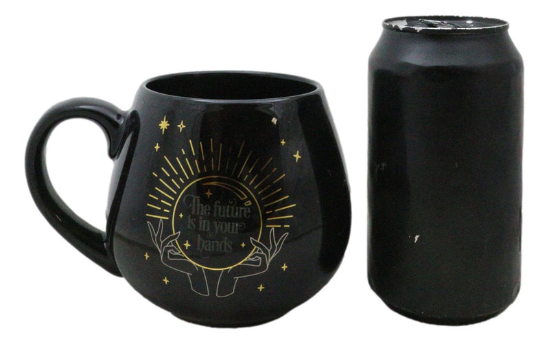 Black Wicca Fortune Teller Psychic Gazing Ball Heat Color Changing Ceramic Mug