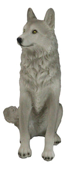 Cries Of The Night Sitting Alpha Grey Direwolf Wolf Home Decor Figurine 6"H