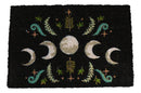 Dark Forest Moon Phase Wiccan Black Coir Coconut Fiber Floor Mat Doormat