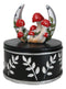 Wiccan Crescent Moon With Toadstool Mushrooms Forest Decorative Jewelry Box