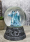 Mythical Quicksilver Blue Dragon Water Globe Figurine With Glitters 4.25"H