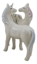 Ebros Kissing Unicorn and Pegasus Ceramic Magnetic Salt and Pepper Shakers Set