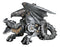 Roaring Steampunk Silver Robotic Cyborg Winged Geared Clockwork Dragon Figurine