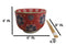 Red Chrysanthemum Floral Art Large 24Oz Donburi Ramen Bowl With Chopsticks Set