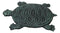 Pack Of 4 Cast Iron Verdigris Marine Sea Turtle Shell Garden Stepping Stones