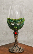 Large Mysterious Forest Tree Spirit Greenman Deity Wine Glass Goblet Chalice Cup