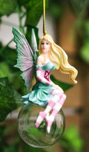 Spring Blossom Bubble Rider Fairy Ornament Amy Brown Holiday Collection Accent