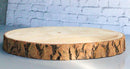 Pack Of 2 Unfinished Natural Wood Slices With Bark 13"D DIY Arts And Crafts